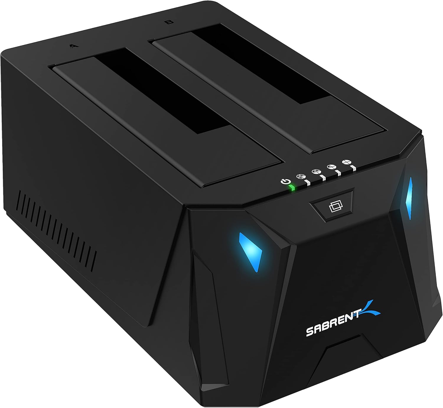 USB 3.0 to SATA Dual Bay External Hard Drive Docking Station for 2.5/3.5in HDD SSD with Cloner Function J42226