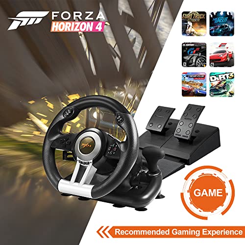 PC Racing Wheel 180 Degree USB Sim Steering Wheel with Pedals E706