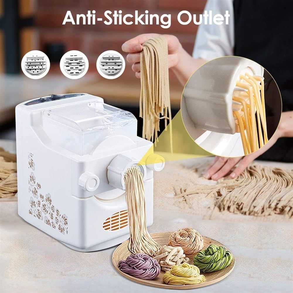 Electric Pasta Maker Machine, 180W Automatic Pasta Extruder for Spaghetti, Noodles, Dumpling Skin L94788