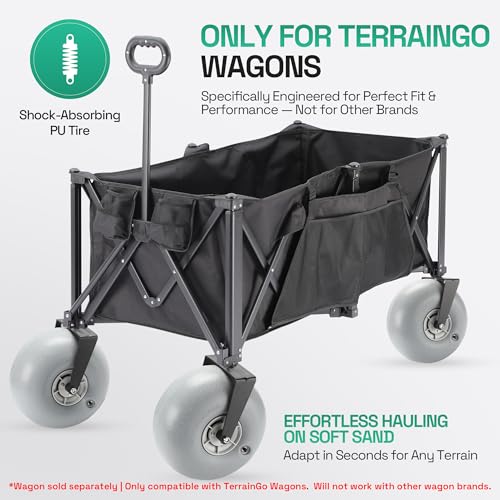 Beach Wagon Wheels for Sand, 12 Inch Air-Filled Tires V915