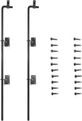 Cane Bolt Heavy Duty Gate Drop Rod 36 inch Steel with Black Finish -2 Pack for Double Door