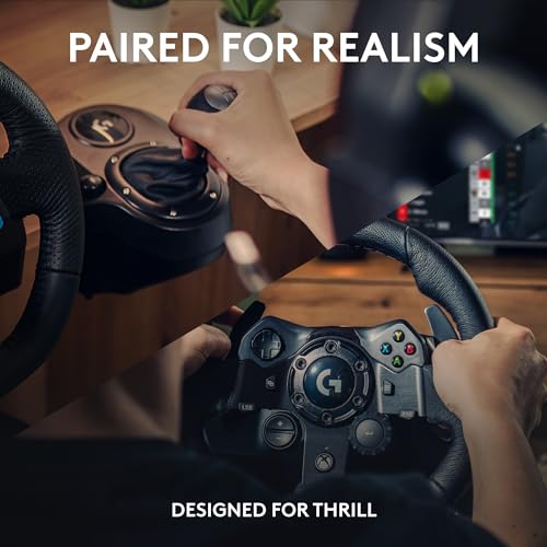 Racing Wheel and Pedals with Force Feedback, Gaming Steering Wheel for PS5, PS4, PC, Mac, Black W946