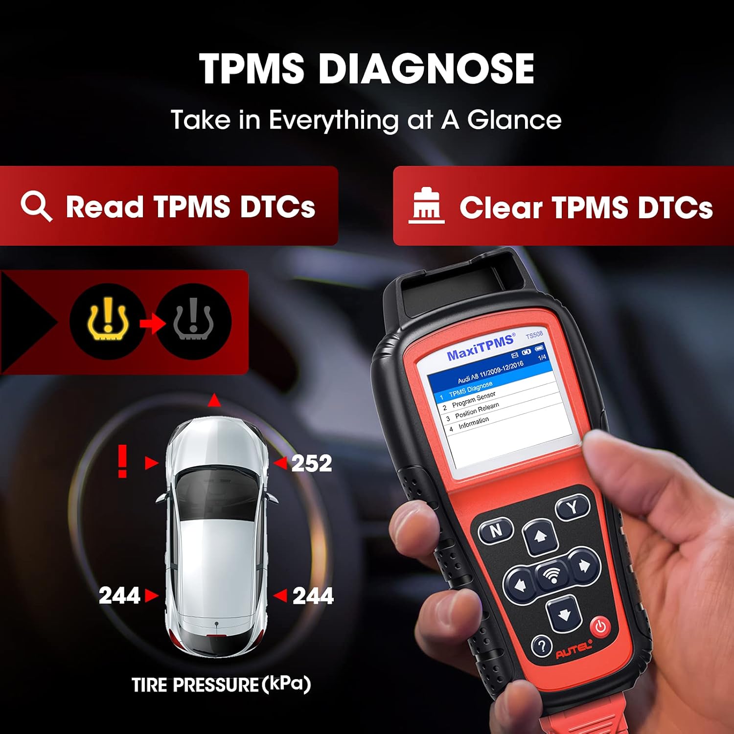 TPMS Relearn Tool for Tire Pressure Monitoring System W54726