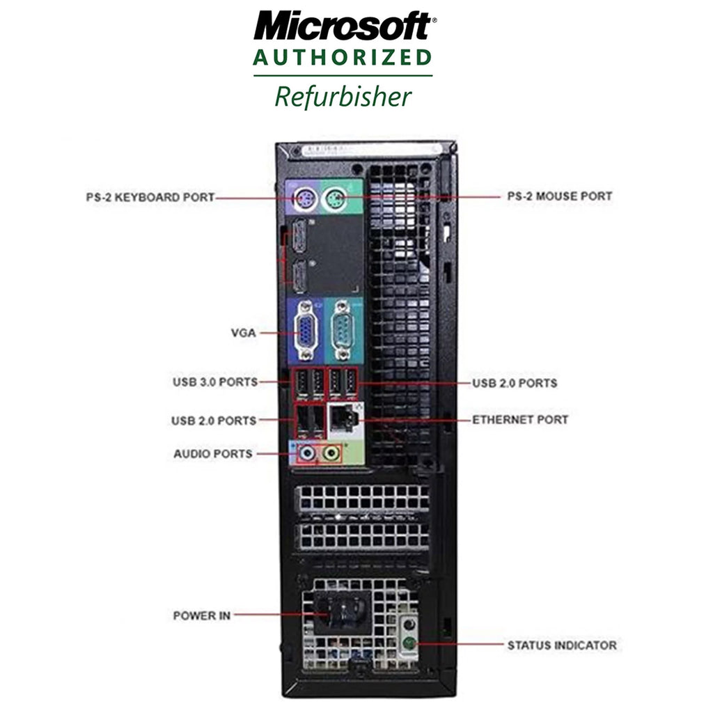 Used Desktop Computer PC, Intel Core i5 Quad-Core, 8GB RAM, 1TB, Dual Monitor Bundle J930