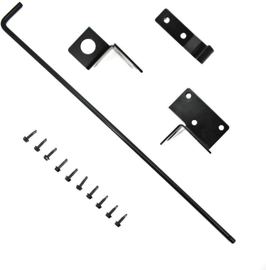 Heavy Duty Gate Drop Rod 36 inch Steel Black Finish - 2 Pack P1390