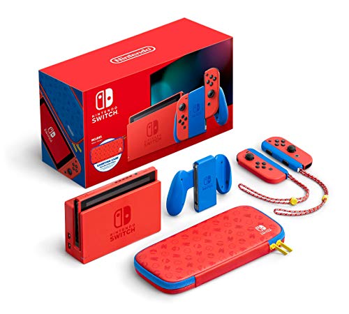 Switch Game Console - Black with Blue/Red Joycon (Renewed) L834521