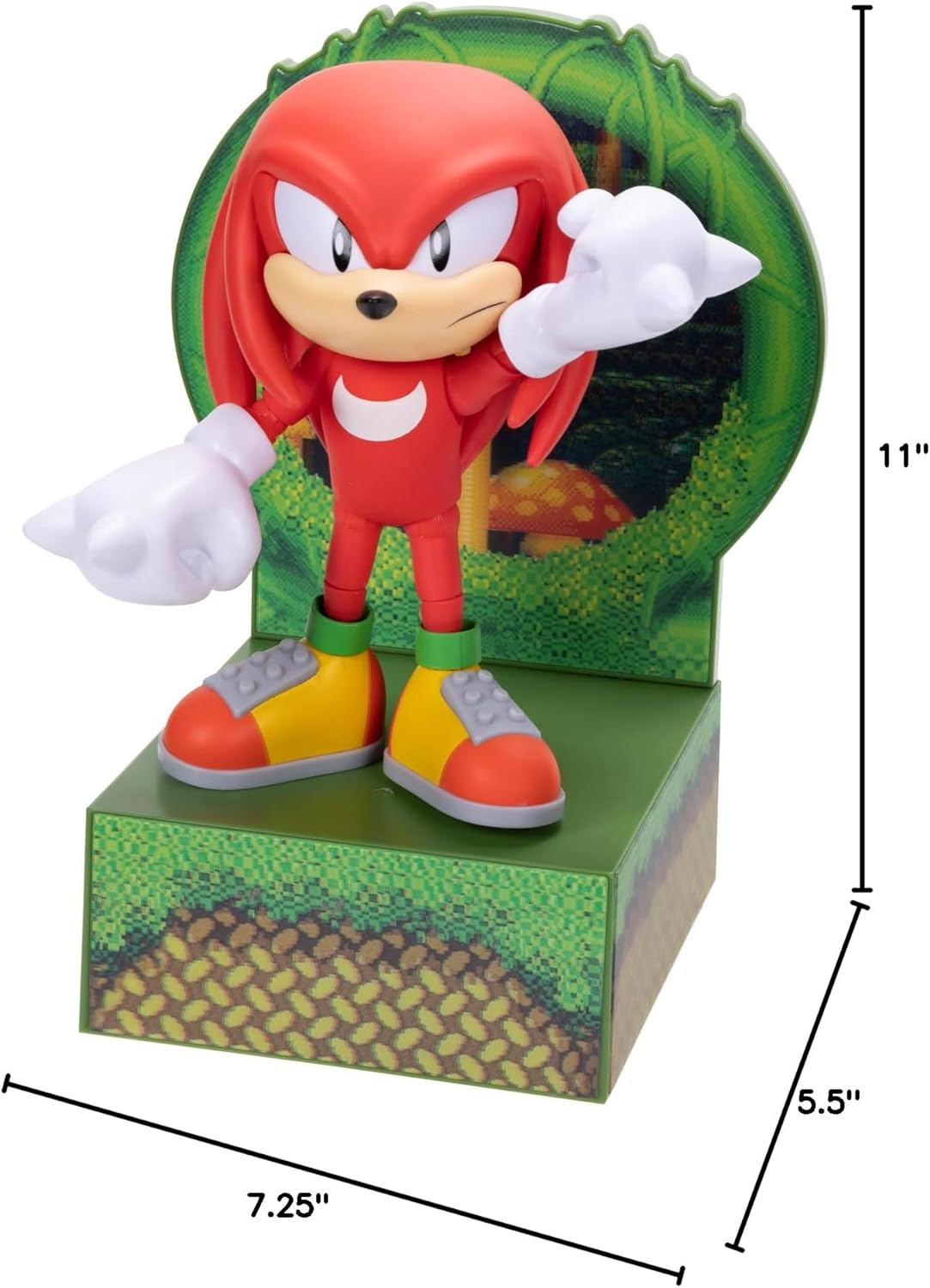 Knuckles Action Figure with Customizable Face Expressions and Holographic Display Base V879098