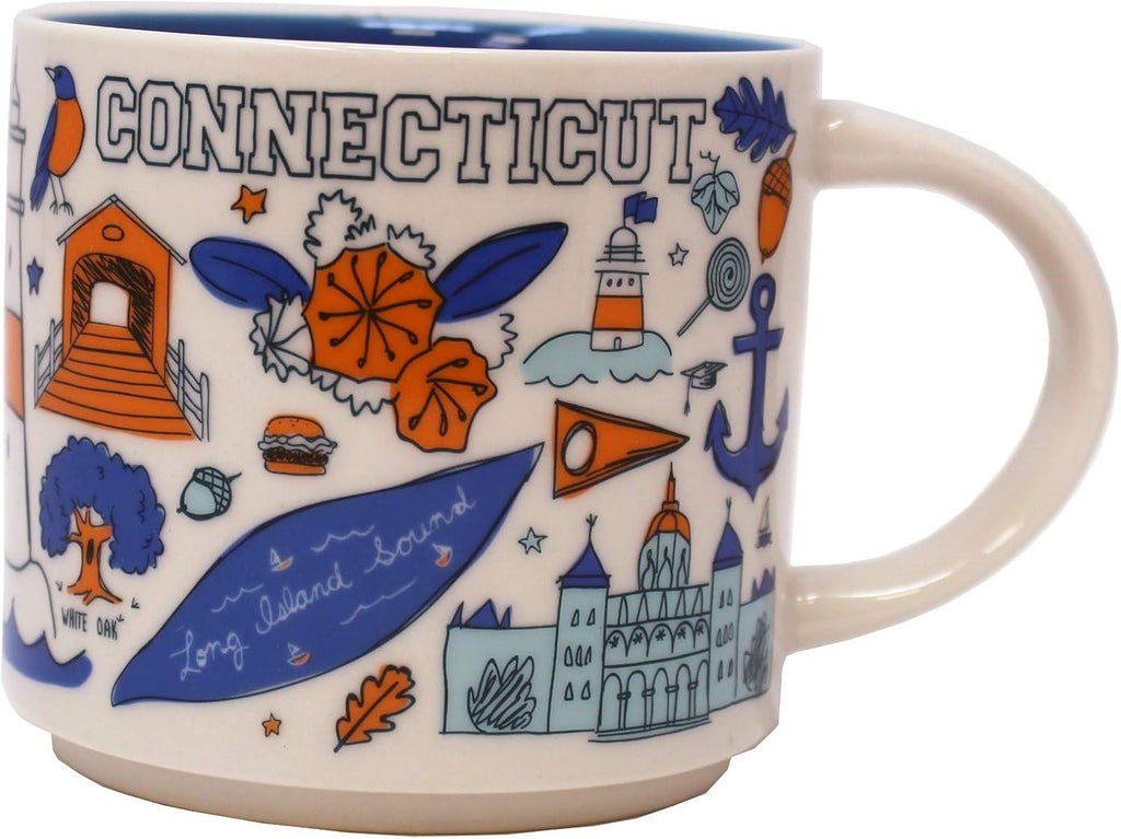 Starbucks Been There Series Connecticut Ceramic Mug, 14 Oz
