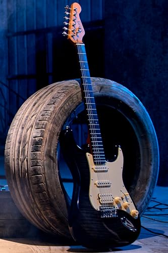 Electric Guitar with Coil-Split, Roasted Maple Neck, HSS Pickups, Beginner Kit with Amp and Bag C21096