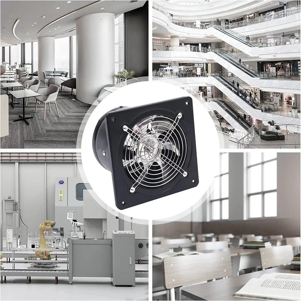 Metal Axial Exhaust Fan Wall Mounted Kitchen Ventilation I884