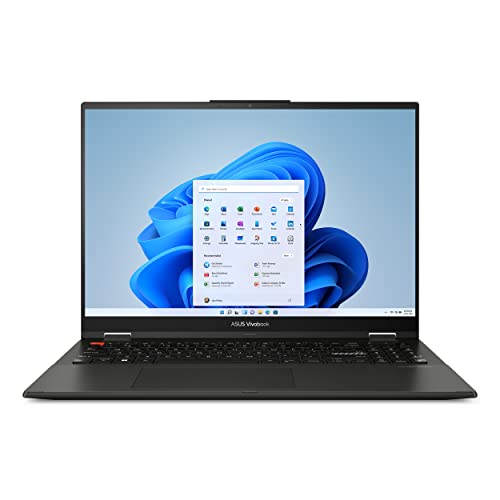 ASUS Vivobook 16 Flip Laptop, Copilot+ PC, 16” OLED 3K 120Hz Touch Display, Intel® Core™ Ultra 7 256V, Intel® Arc™ Graphics, 16GB Memory, 512GB SSD, Matte Gray, TP3607SA-DS74T