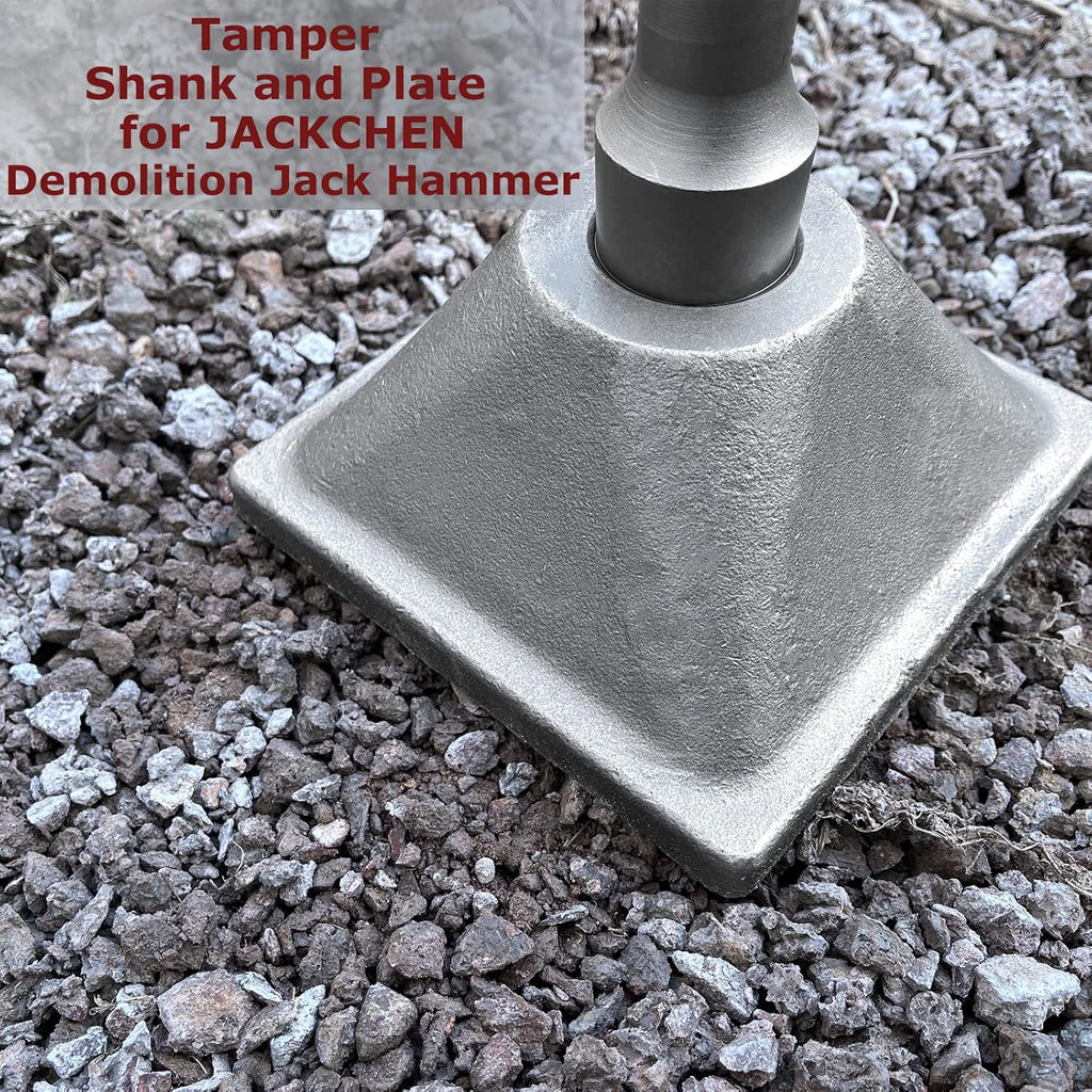 Jack Hammer Tamper Shank 1-1/8" with 6x6" Plate for Demolition Concrete Breaker J501