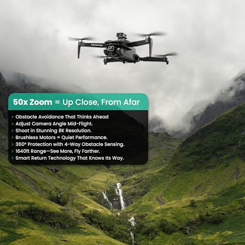 8K Camera Drone for Adults with GPS, Brushless Motors, 3 Batteries Z564073