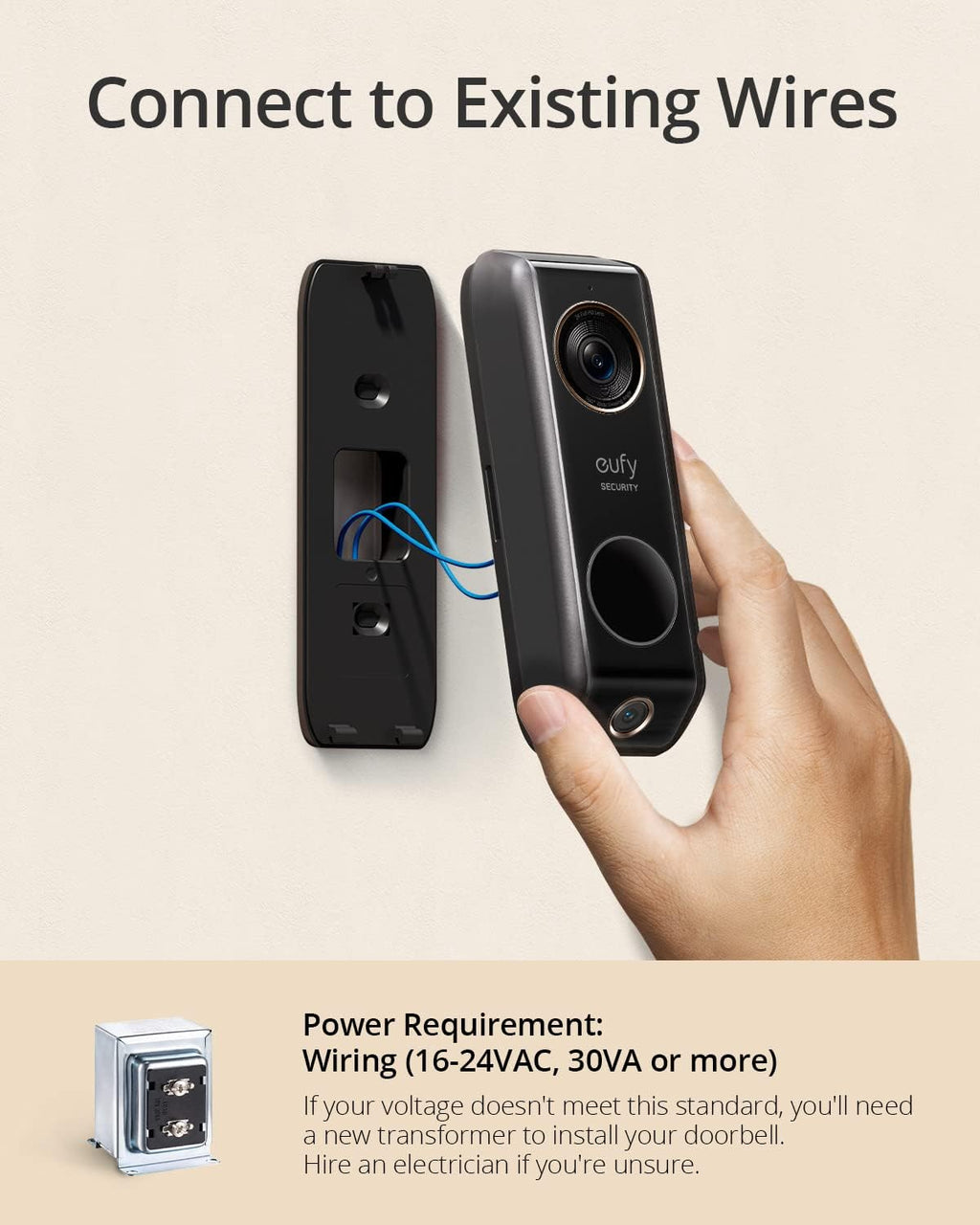 Video Doorbell Dual Camera with Chime, 2K HDR D3674
