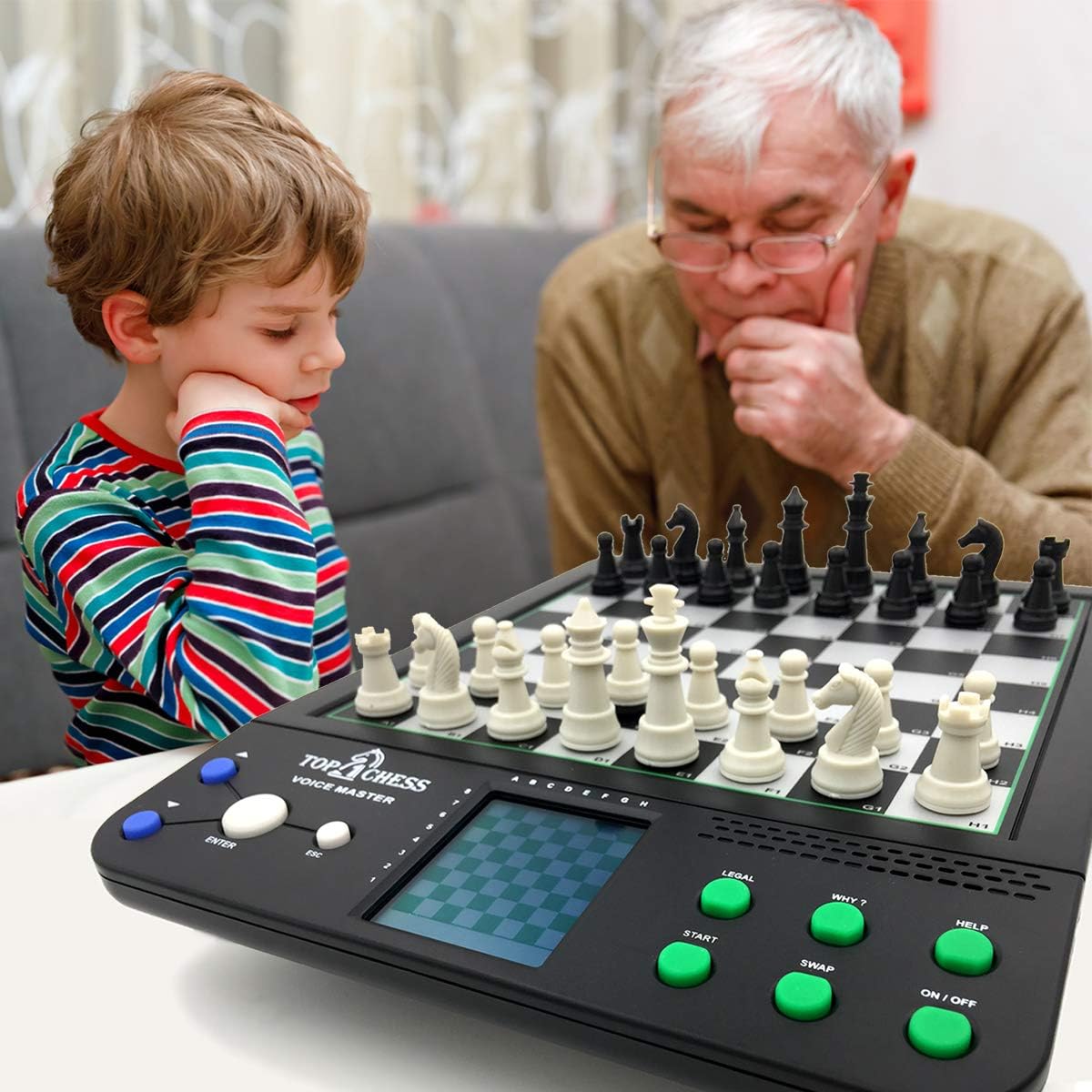 Electronic Voice Chess Academy 8 in 1 Computer Teaching System J297