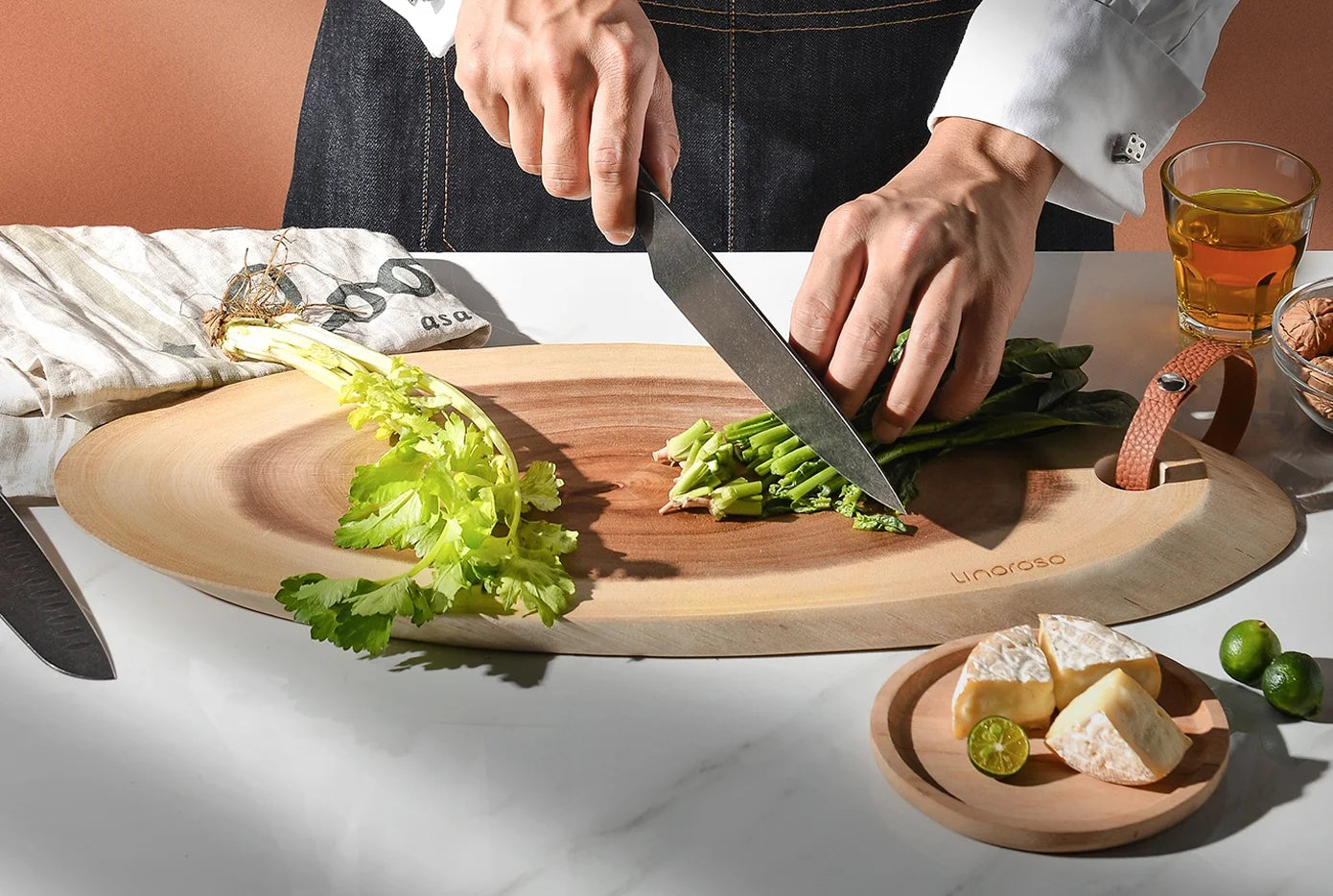 Acacia Wood Charcuterie Board for Serving Meats, Cheese & Bread N687160