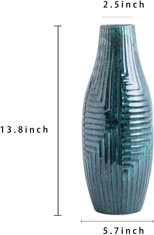 Ceramic Vase for Home Decor, Flower Vase for Centerpieces, Modern Accent for Living Room W896