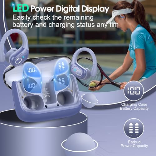 Wireless Earbuds Bluetooth 5.4 with Earhooks, IPX7 Waterproof P475856