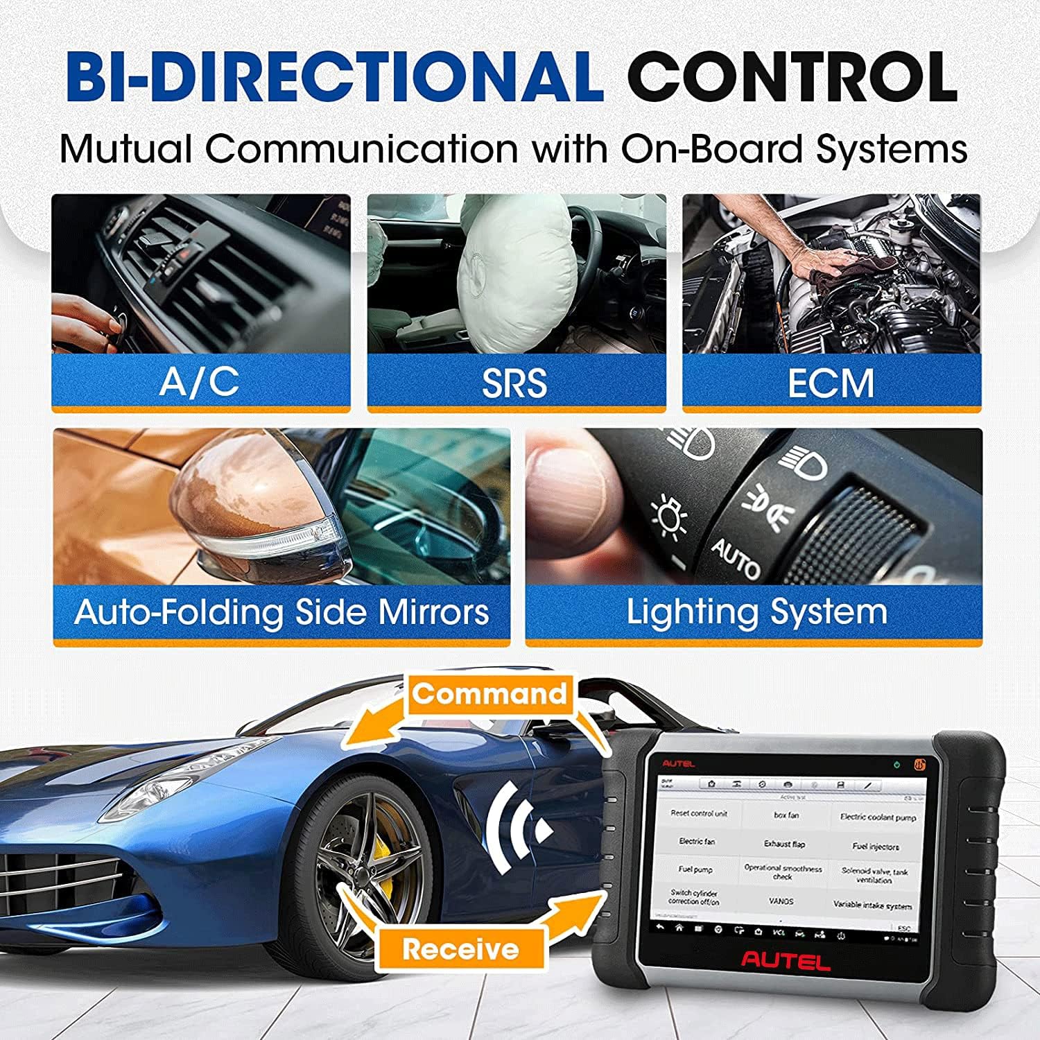 Autel MaxiPRO MP808TS, Full TPMS Service Diagnostic Scanner with 30+ Special Functions and Wireless BT Y8712
