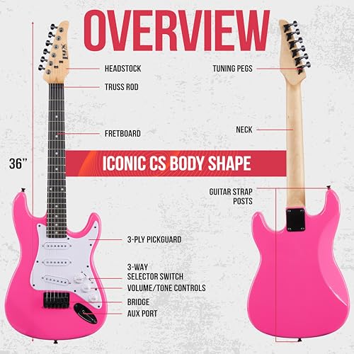 3/4 Size Electric Guitar Kit for Kids with Amp and Accessories V60944