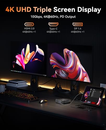 Mini PC with AMD Ryzen 7, 16GB RAM, 512GB SSD, Triple 4K Display D179