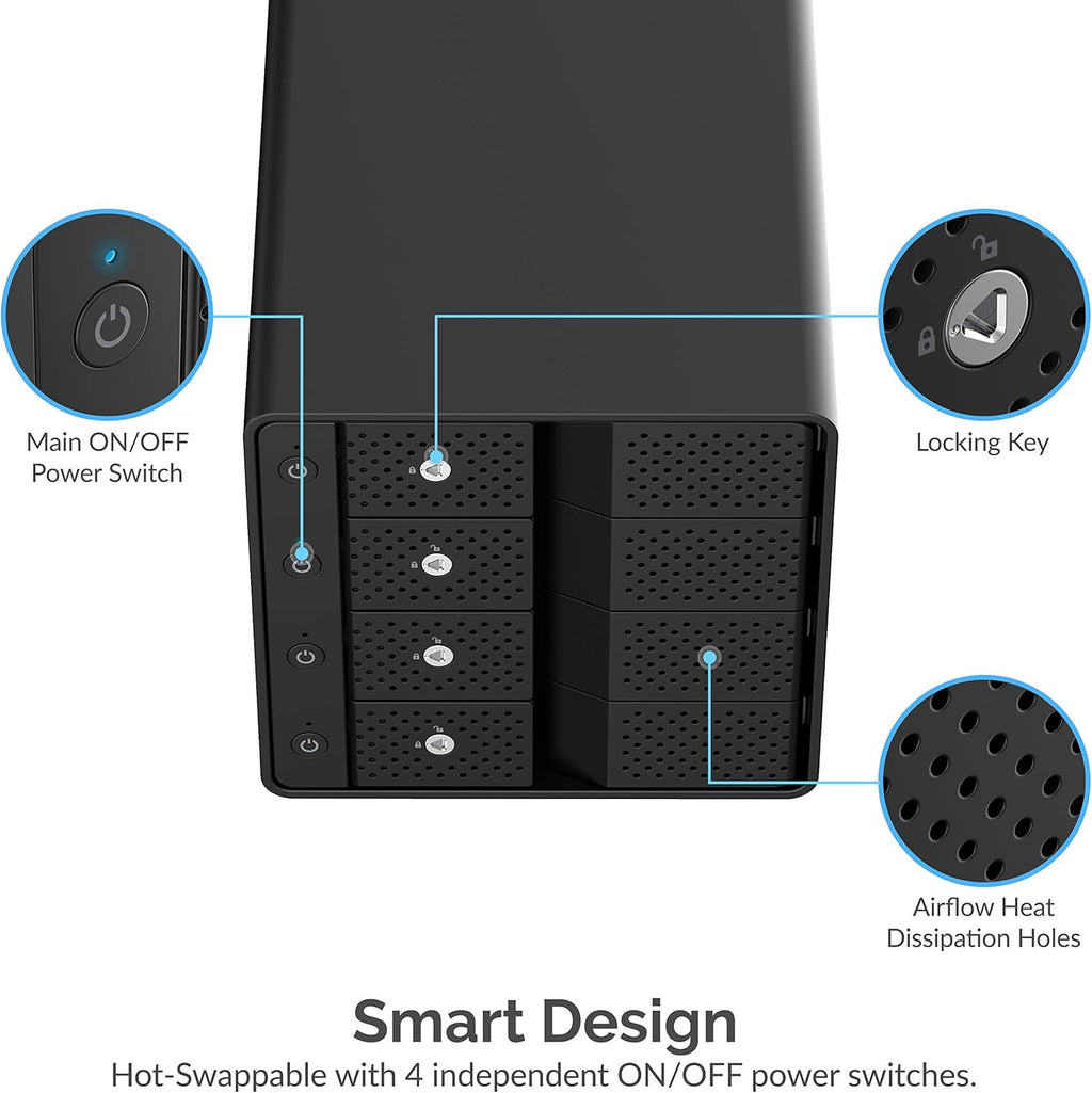 USB 3.0 to SATA Dual Bay External Hard Drive Docking Station for 2.5/3.5in HDD SSD with Cloner Function J42226