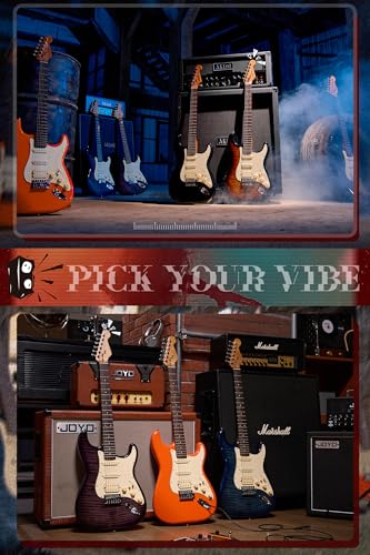 Electric Guitar with Coil-Split, Roasted Maple Neck, HSS Pickups, Beginner Kit with Amp and Bag C21096