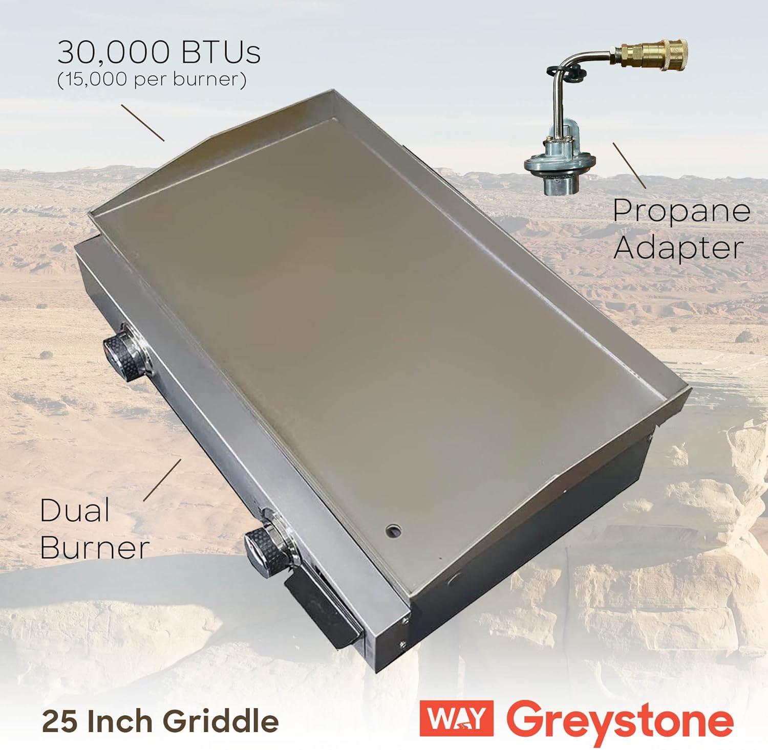 RV Griddle 25 Inch Stainless Steel X1749