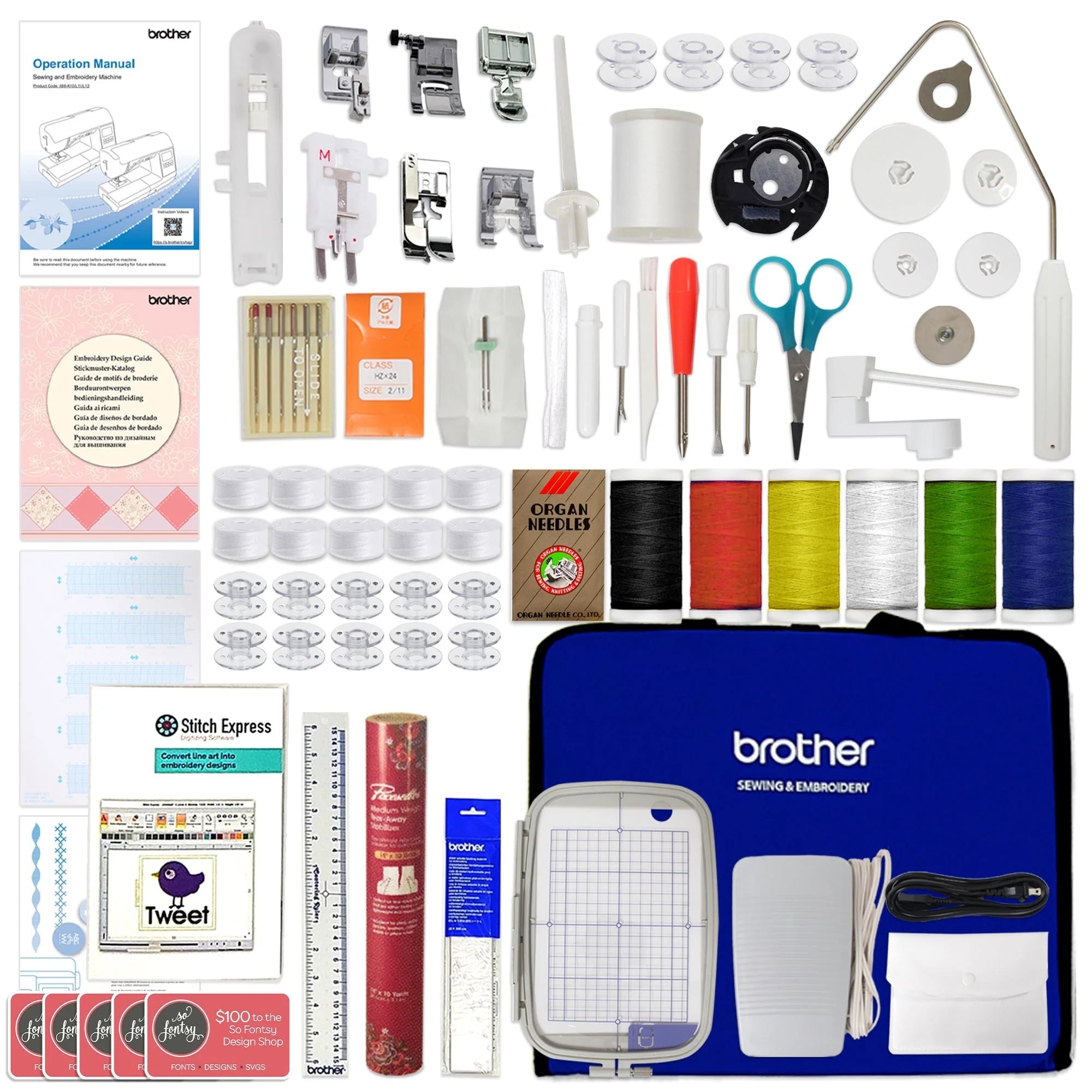 Embroidery & Sewing Machine with Digitizing Bundle M921