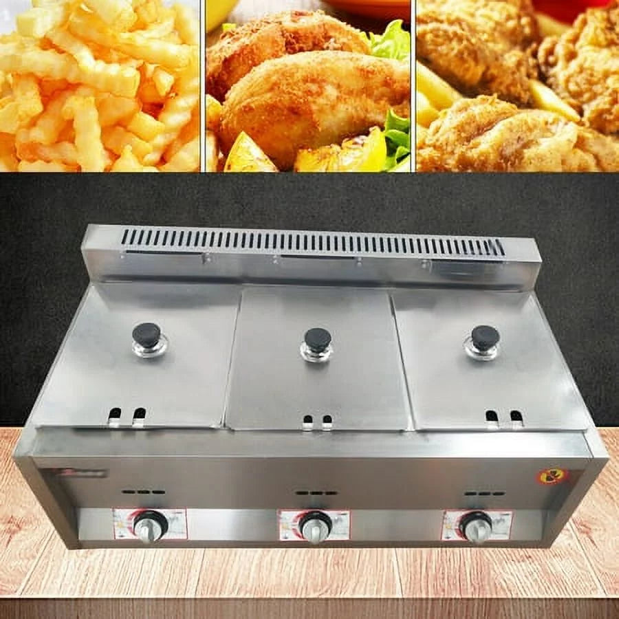 Commercial Propane Deep Fryer Countertop 18L Gas Fryer X3989