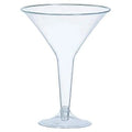 plastic martini glasses, 20 count (pack of 1), clear