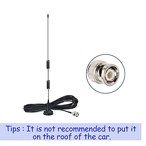 Police Scanner Antenna Magnetic Base HF VHF UHF Ham Radio BNC Male 2-Pack V5696