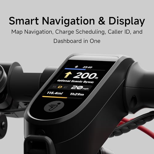 Electric Scooter, 20 MPH, 44-Mile Range, Self-Sealing Tubeless Tires K644