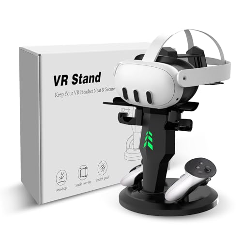 G-STORY Charging Dock for Meta Quest 3 Headset Controllers, VR Charging Station for Meta Quest 2 Fast Charging Meta Quest Pro Accessories with LED Lights