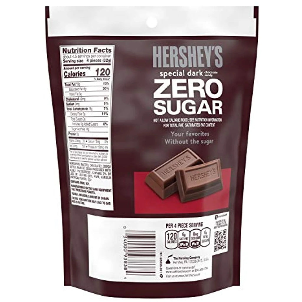 Sugar Free Dark Chocolate Candy, Individually Wrapped, 5.1 Oz Pouch Y3218