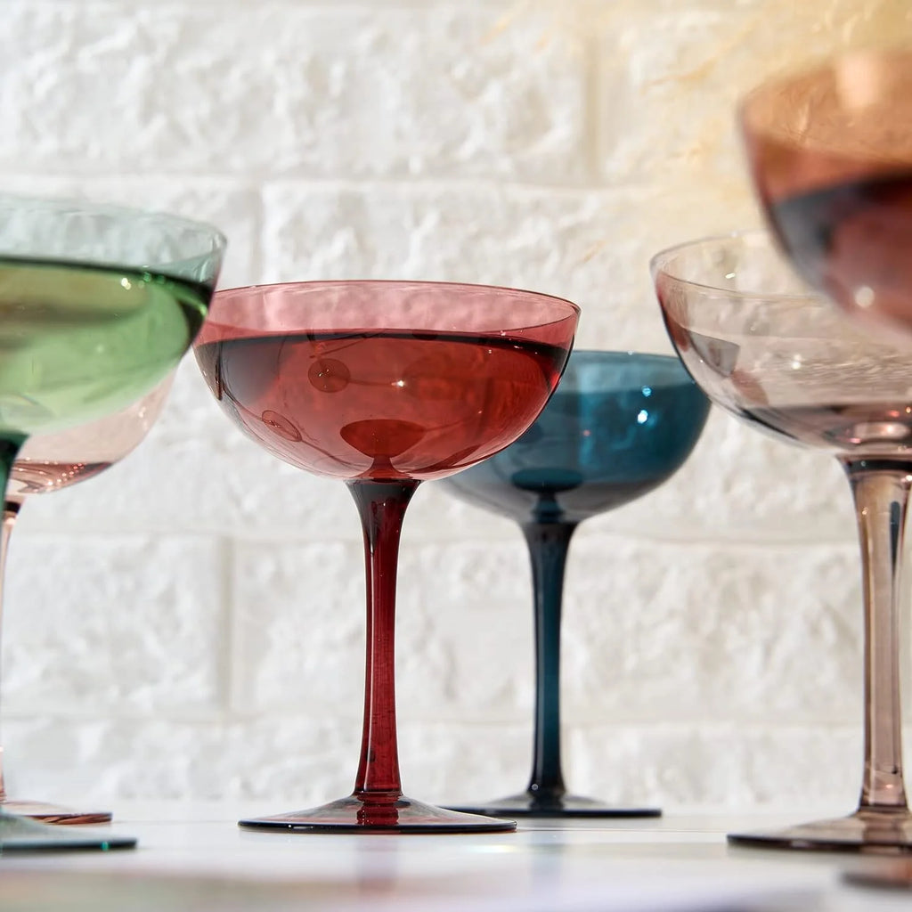 Crystal Coupe Glasses Set, 7 oz, Set of 6 R28596