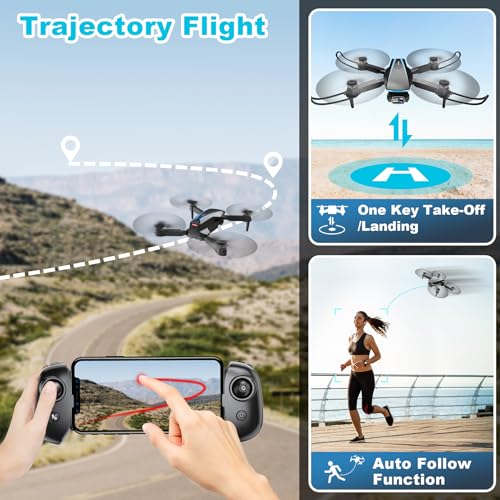 Foldable Drone with 1080P HD Camera, 2 Batteries and Carrying Case B5472