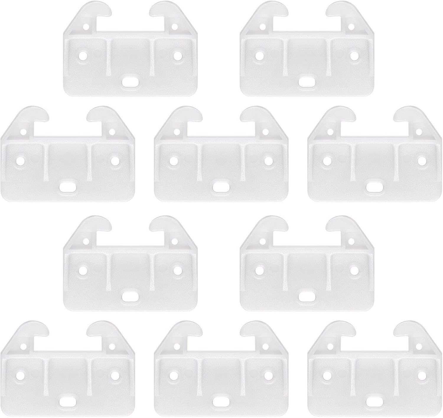 White Plastic Drawer Track Guide Replacement Parts for Cabinets and Furniture F180