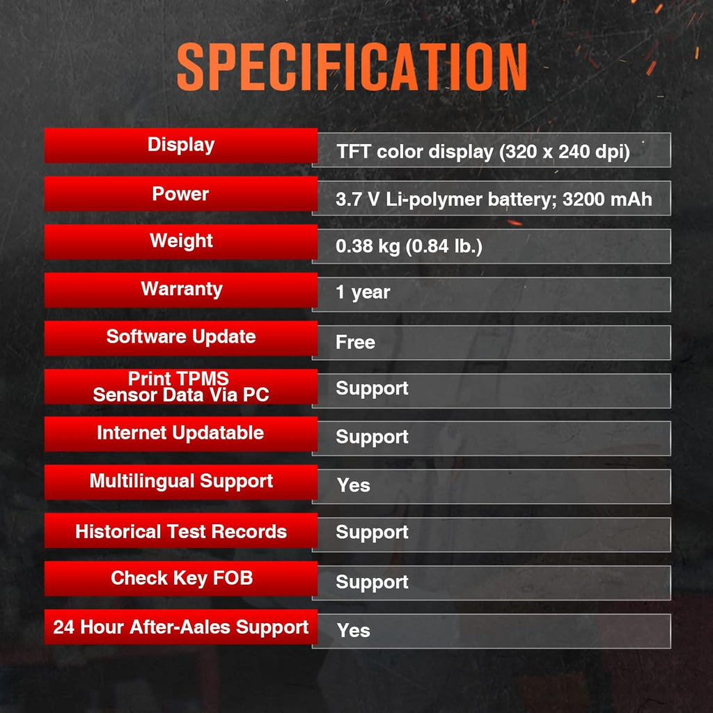 TPMS Relearn Tool for Tire Pressure Monitoring System W54726