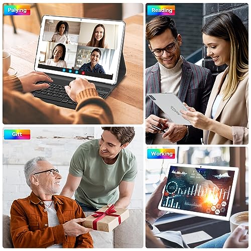 Android 13 Tablet, 10.1 inch, 128GB, 8000mAh Battery, Keyboard Included Z101267