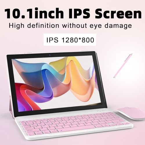 10 Inch Android 14 Tablet with Keyboard, 8GB RAM, 64GB Storage H38978