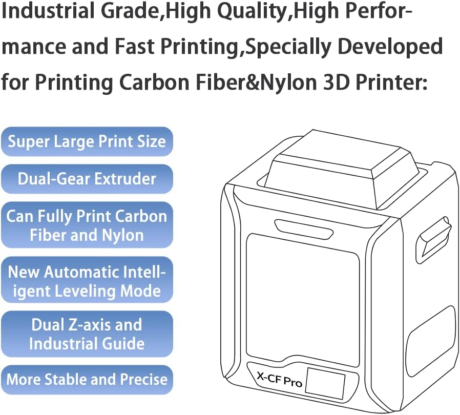 Industrial Grade 3D Printer for Carbon Fiber & Nylon, Auto Leveling H600192