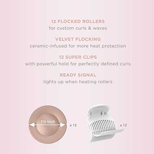 Ceramic 1 1/2-inch Hot Rollers with Super Clips K9317