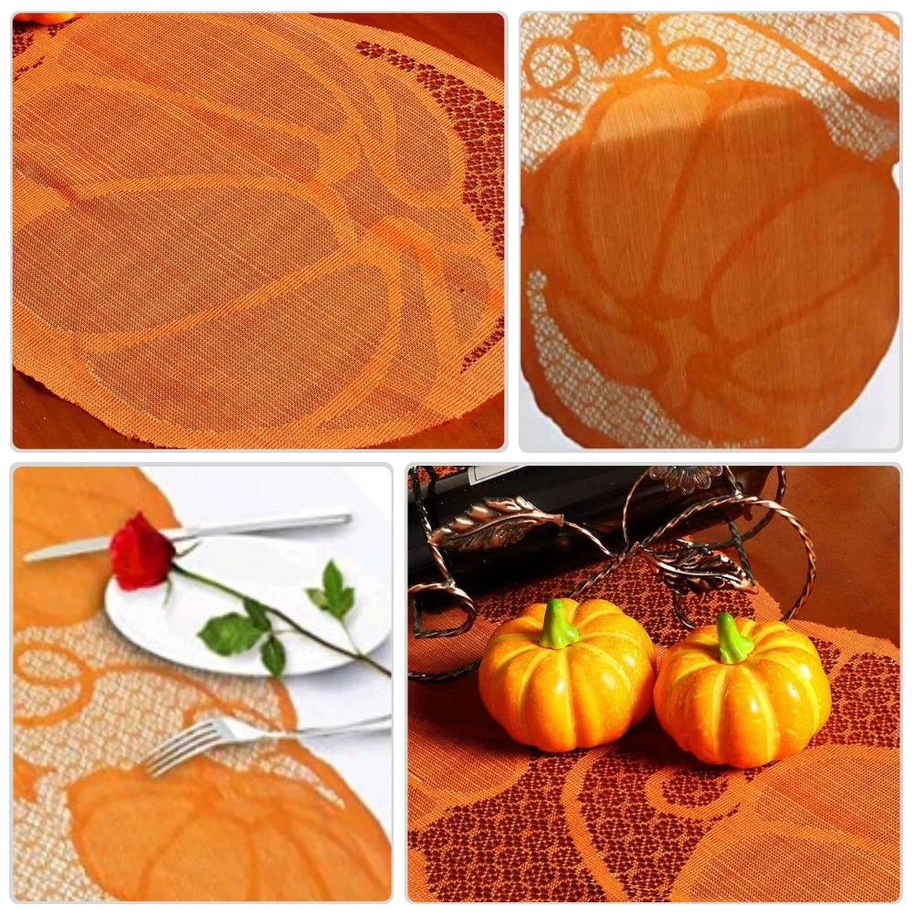 Hollowed Pumpkin Table Runner Set of 3 for Thanksgiving M362