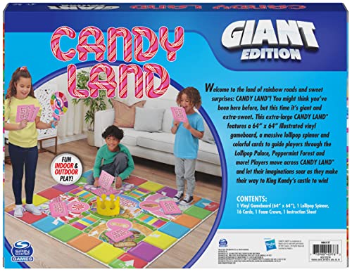 Giant Edition Family Board Game with Oversized Gameboard Cards Spinner U7841